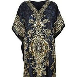 Dark blue and tan caftan, XL